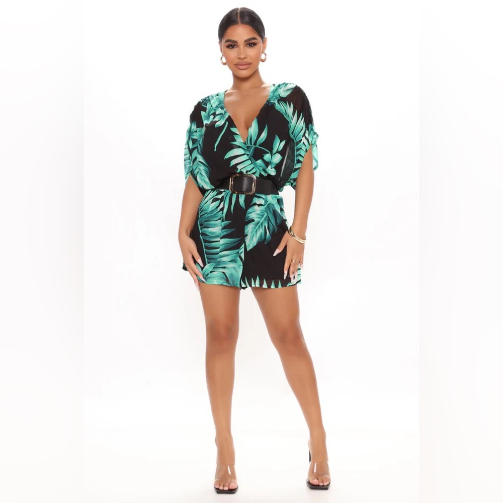 Fashion Nova Tropical Bestie Romper